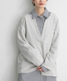 KBF | カットオフキーネックプルオーバー(Tシャツ/カットソー)