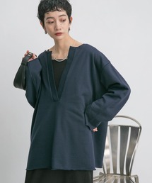 カットオフキーネックプルオーバー