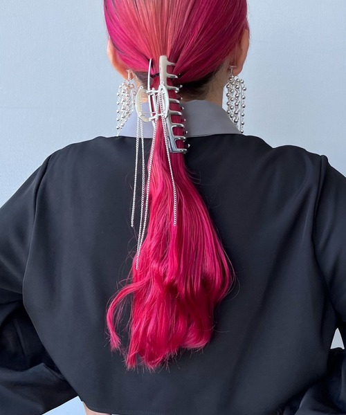 HARE(ハレ)の「デザインメタルヘアクリップ(HARE)(バレッタ/ヘアクリップ・レディース・シルバー・FREE)」の3枚目の写真