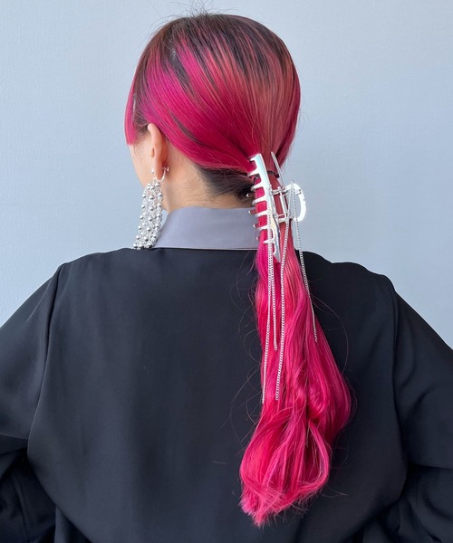 HARE(ハレ)の「デザインメタルヘアクリップ(HARE)(バレッタ/ヘアクリップ・レディース・シルバー・FREE)」の4枚目の写真