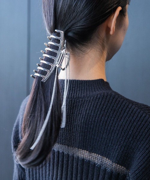 HARE(ハレ)の「デザインメタルヘアクリップ(HARE)(バレッタ/ヘアクリップ・レディース・シルバー・FREE)」の6枚目の写真