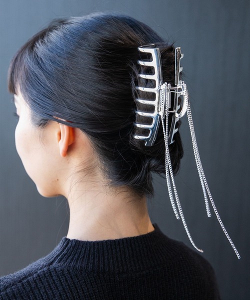 HARE(ハレ)の「デザインメタルヘアクリップ(HARE)(バレッタ/ヘアクリップ・レディース・シルバー・FREE)」の8枚目の写真