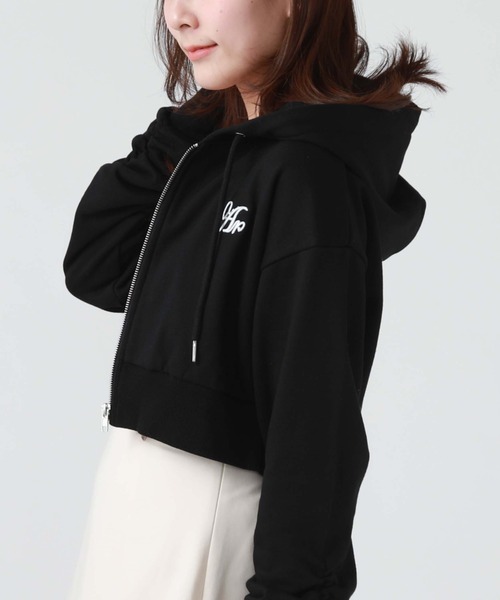 archives（アルシーヴ）の「ショートｚｉｐパーカー（パーカー・レディース・オフホワイト/ブラック/グレー・MEDIUM）」の3枚目の写真