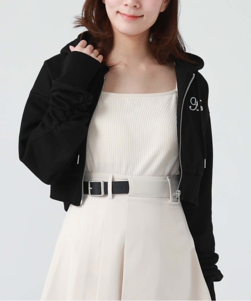 archives（アルシーヴ）の「ショートｚｉｐパーカー（パーカー・レディース・オフホワイト/ブラック/グレー・MEDIUM）」の9枚目の写真