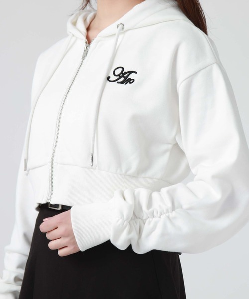 archives（アルシーヴ）の「ショートｚｉｐパーカー（パーカー・レディース・オフホワイト/ブラック/グレー・MEDIUM）」の17枚目の写真