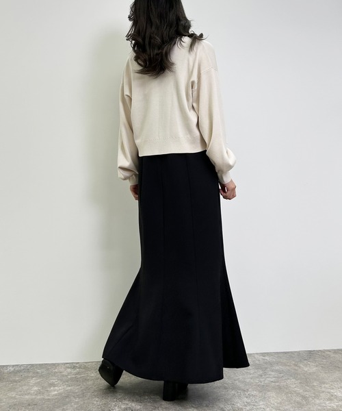 INGNI（イング）の「パール付ニットカーディガン（カーディガン/ボレロ・レディース・アイボリー/ブラック/グレー/ピンクベージュ/その他・M）」の7枚目の写真