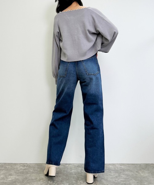 INGNI（イング）の「パール付ニットカーディガン（カーディガン/ボレロ・レディース・アイボリー/ブラック/グレー/ピンクベージュ/その他・M）」の6枚目の写真