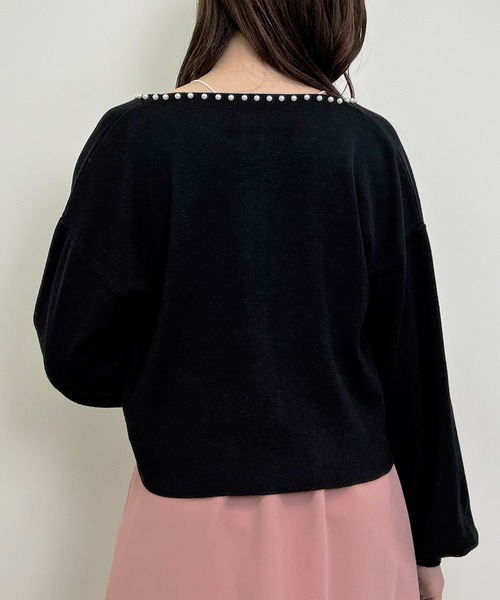 INGNI（イング）の「パール付ニットカーディガン（カーディガン/ボレロ・レディース・アイボリー/ブラック/グレー/ピンクベージュ/その他・M）」の18枚目の写真