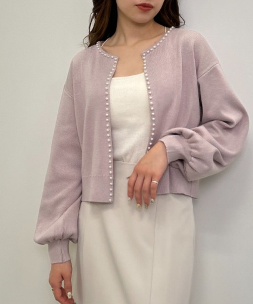 INGNI（イング）の「パール付ニットカーディガン（カーディガン/ボレロ・レディース・アイボリー/ブラック/グレー/ピンクベージュ/その他・M）」の21枚目の写真