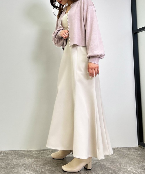 INGNI（イング）の「パール付ニットカーディガン（カーディガン/ボレロ・レディース・アイボリー/ブラック/グレー/ピンクベージュ/その他・M）」の15枚目の写真