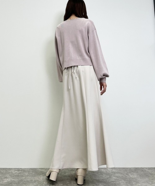 INGNI（イング）の「パール付ニットカーディガン（カーディガン/ボレロ・レディース・アイボリー/ブラック/グレー/ピンクベージュ/その他・M）」の10枚目の写真