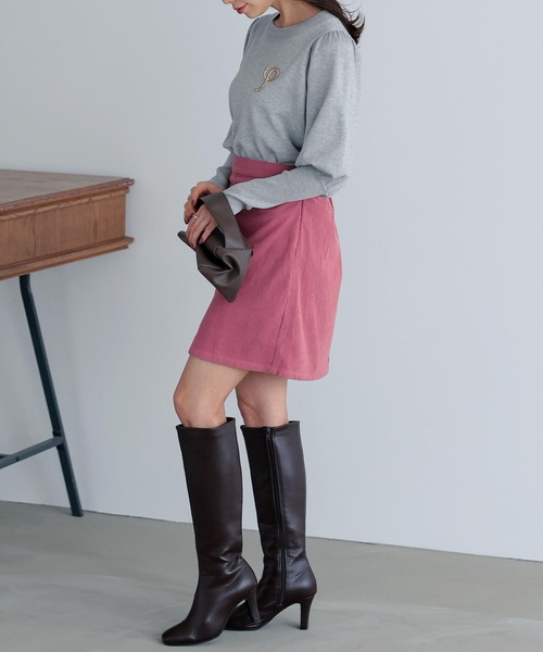 ランタンスリーブニットプルオーバー