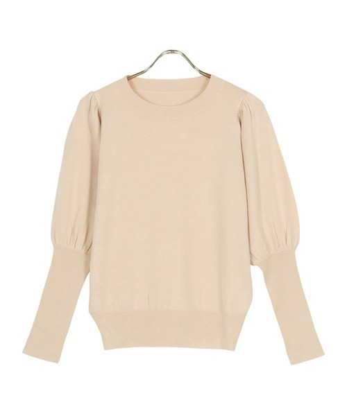 ランタンスリーブニットプルオーバー