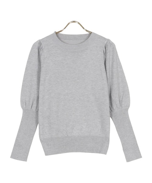 ランタンスリーブニットプルオーバー