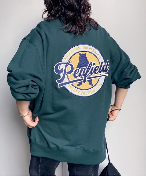 PEN FIELD(ペンフィールド)の「PENFIELDバック刺繍スウェットプルオーバー(スウェット・メンズ・ブラック/グレー/グリーン・MEDIUM/LARGE)」の3枚目の写真