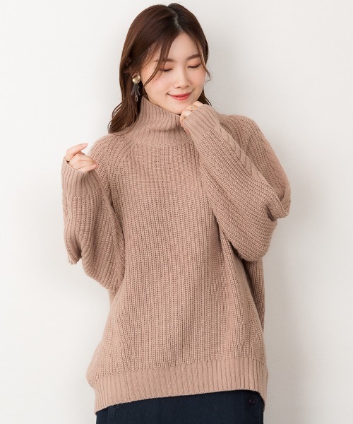 【セール】atONE ケーブル片畔編みセーター（ニット/セーター）｜atONE（アットワン）