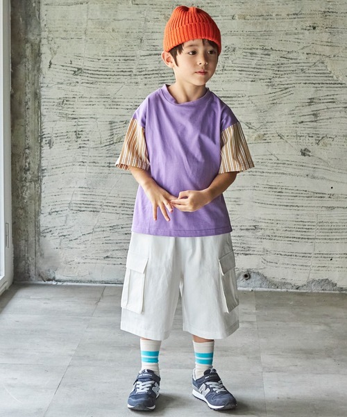 PAIRMANON STREET（ペアマノンストリート）の「【PAIRMANON STREET】ワイドシルエットカーゴハーフパンツ（その他パンツ・キッズ・カーキ/ブラック/ブルー/ベージュ/ブラウン/オフホワイト・140/150/160/100/90/110/120/130）」の8枚目の写真