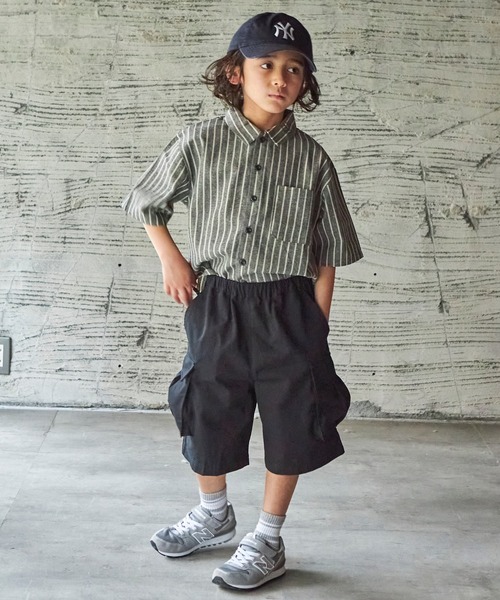 PAIRMANON STREET（ペアマノンストリート）の「【PAIRMANON STREET】ワイドシルエットカーゴハーフパンツ（その他パンツ・キッズ・カーキ/ブラック/ブルー/ベージュ/ブラウン/オフホワイト・140/150/160/100/90/110/120/130）」の10枚目の写真