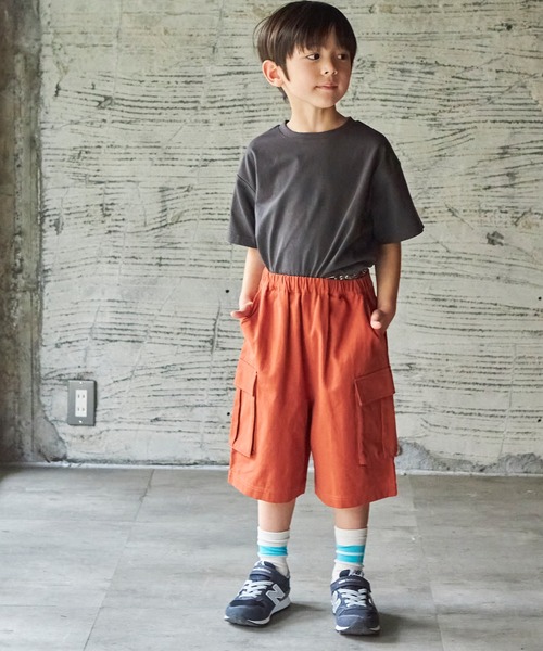 PAIRMANON STREET（ペアマノンストリート）の「【PAIRMANON STREET】ワイドシルエットカーゴハーフパンツ（その他パンツ・キッズ・カーキ/ブラック/ブルー/ベージュ/ブラウン/オフホワイト・140/150/160/100/90/110/120/130）」の12枚目の写真