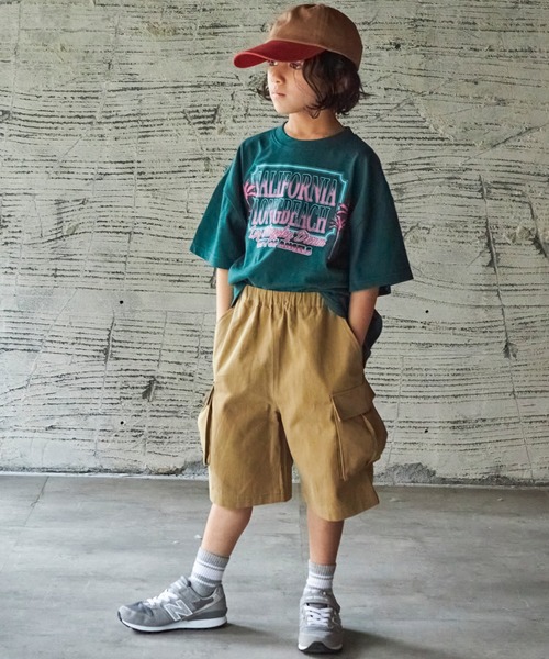 PAIRMANON STREET（ペアマノンストリート）の「【PAIRMANON STREET】ワイドシルエットカーゴハーフパンツ（その他パンツ・キッズ・カーキ/ブラック/ブルー/ベージュ/ブラウン/オフホワイト・140/150/160/100/90/110/120/130）」の14枚目の写真