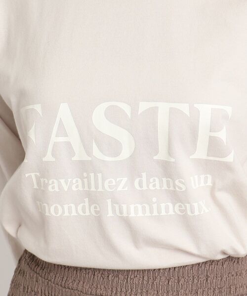 Cutie Blonde（キューティーブロンド）の「◆【着回し力◎】アソートプリント ロゴロンT（Tシャツ/カットソー・レディース・ホワイト系/ブラック/ライトグリーン/ナチュラル・01/02/03）」の10枚目の写真