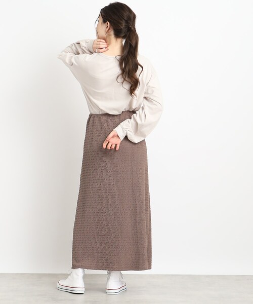 Cutie Blonde（キューティーブロンド）の「◆【着回し力◎】アソートプリント ロゴロンT（Tシャツ/カットソー・レディース・ホワイト系/ブラック/ライトグリーン/ナチュラル・01/02/03）」の15枚目の写真