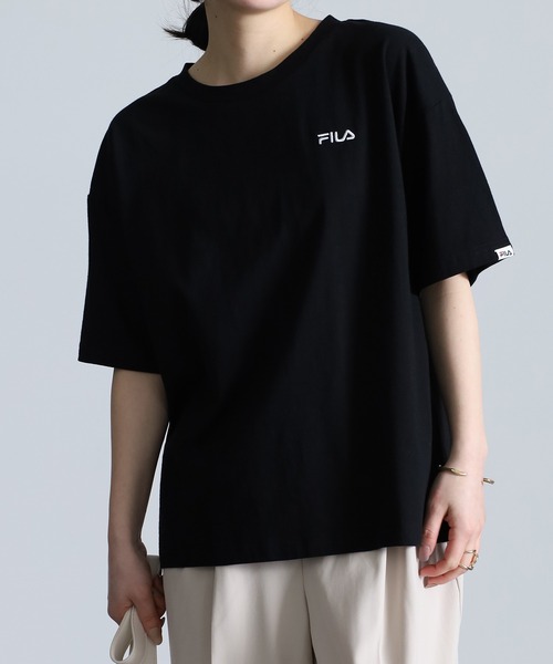 FILA（フィラ）の「＜ＦＩＬＡ/フィラ＞綿100％シンプルロゴTシャツ（Tシャツ/カットソー・レディース・イエロー/オフホワイト/ブラック・M/L/LL）」の19枚目の写真