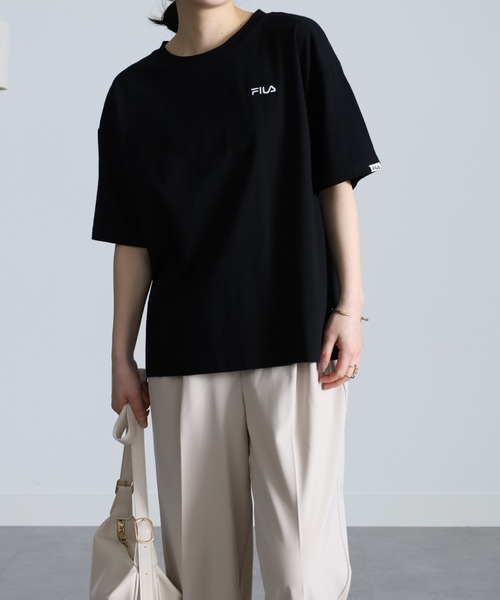 FILA（フィラ）の「＜ＦＩＬＡ/フィラ＞綿100％シンプルロゴTシャツ（Tシャツ/カットソー・レディース・イエロー/オフホワイト/ブラック・M/L/LL）」の20枚目の写真