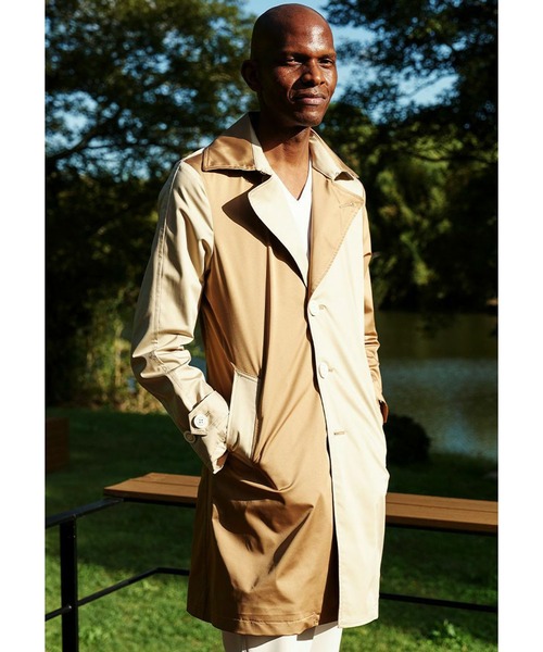 1 piu 1 uguale 3 フード付きコート ベージュ IV 1 piu 1 uguale