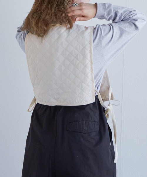 w closet(ダブルクローゼット)の「【SETアイテム】キルティングベスト&ワンピース(ワンピース・レディース・ベージュ/ミント/キナリ・FREE)」の20枚目の写真
