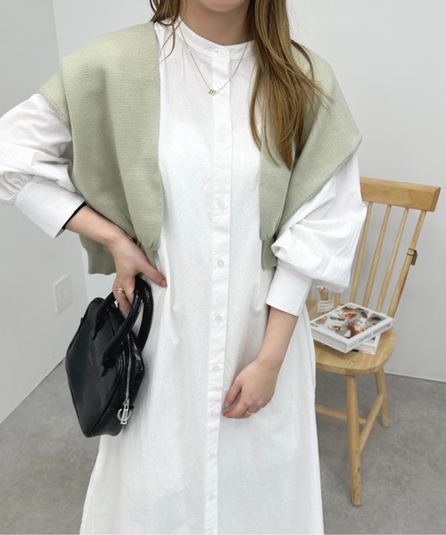 apres jour(アプレジュール)の「アソートシャツワンピース【ZOZOTOWN限定アイテム】(シャツワンピース・レディース・ミント/オフホワイト/ネイビー・フリー/X-LARGE)」の4枚目の写真