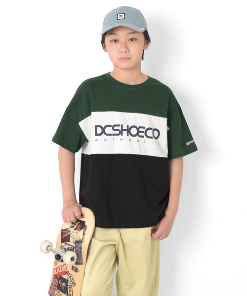 GLAZOS（グラソス）の「【DC】カラーブロッキングプリントビッグ半袖Tシャツ（Tシャツ/カットソー・キッズ・ブラック/グリーン・150cm/160cm）」の2枚目の写真