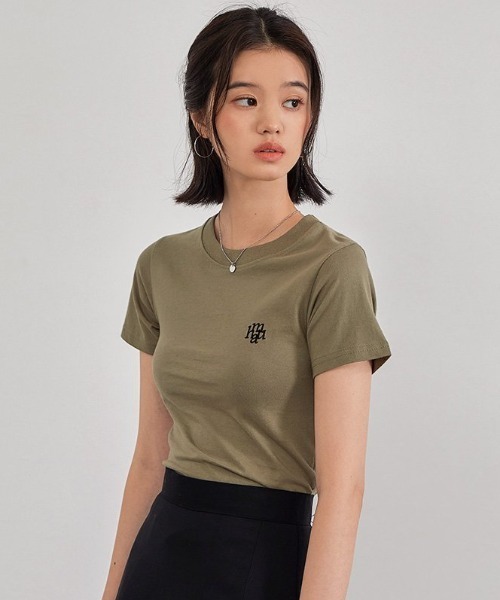 tシャツ A'GEM/9 × .kom 「muah muah/ムーアムーア」 LOGO STITCH WOOL SPAN POLA TEE/ロゴステッ tシャツ A'GEM/9 × .kom 「muah muah/ムーアムーア」 LOGO