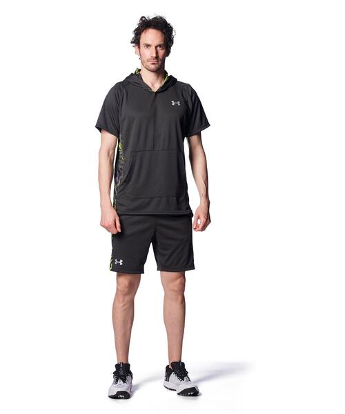 UNDER ARMOUR（アンダーアーマー）の「UAショートスリーブ フーディー（ベースボール/メンズ）（スウェット・メンズ・ブラック・S/L/M/XL/3XL/XXL）」の3枚目の写真