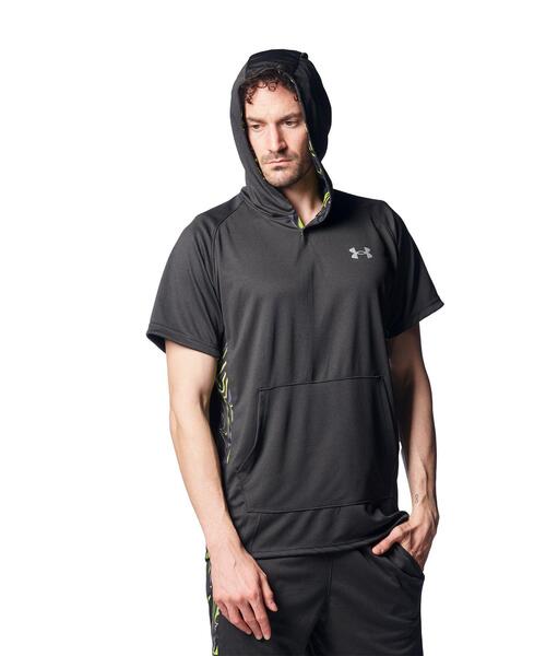 UNDER ARMOUR（アンダーアーマー）の「UAショートスリーブ フーディー（ベースボール/メンズ）（スウェット・メンズ・ブラック・S/L/M/XL/3XL/XXL）」の5枚目の写真