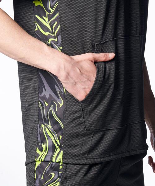 UNDER ARMOUR（アンダーアーマー）の「UAショートスリーブ フーディー（ベースボール/メンズ）（スウェット・メンズ・ブラック・S/L/M/XL/3XL/XXL）」の6枚目の写真
