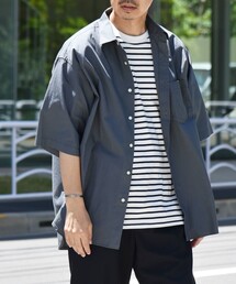 SHIPS any: ビックシルエット レギュラーカラー ハーフスリーブ シャツ◇