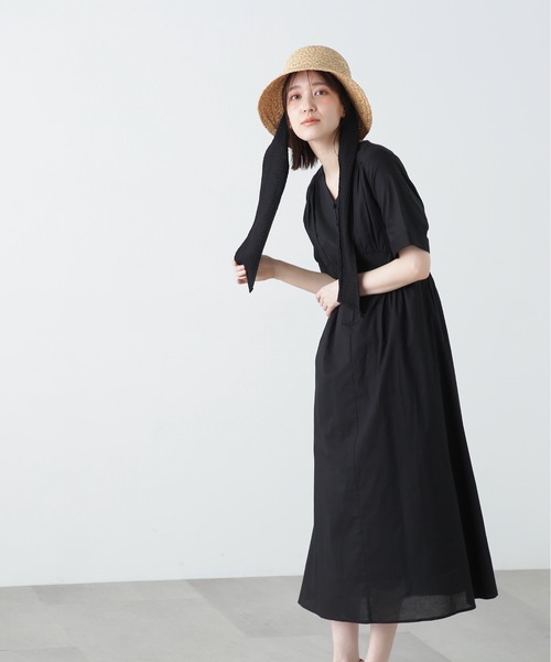 N.（N. Natural Beauty Basic）（エヌエヌナチュラルビューティーベーシック）の「◆ラフィア丸天ハット（ハット・レディース・ナチュラル/ブラウン・ﾌﾘ-）」の4枚目の写真