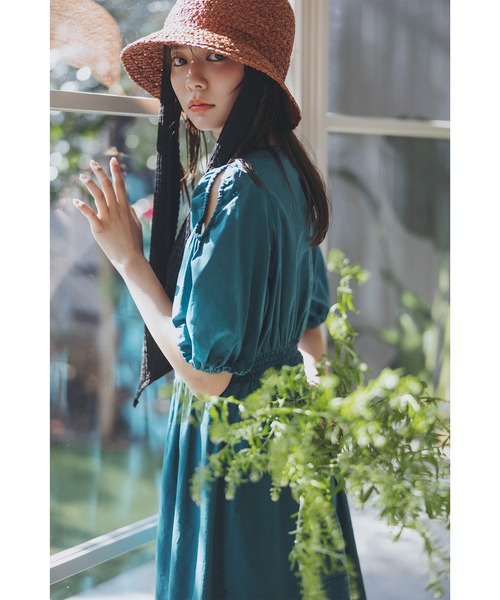 N.（N. Natural Beauty Basic）（エヌエヌナチュラルビューティーベーシック）の「◆ラフィア丸天ハット（ハット・レディース・ナチュラル/ブラウン・ﾌﾘ-）」の8枚目の写真