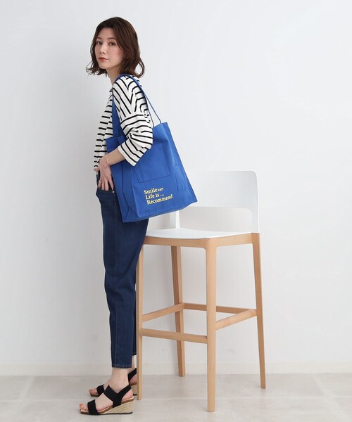 SHOO・LA・RUE（シューラルー）の「◆マルシェバッグ（トートバッグ・レディース・カーキ/アイボリー/ブルー/ベージュ・00）」の22枚目の写真