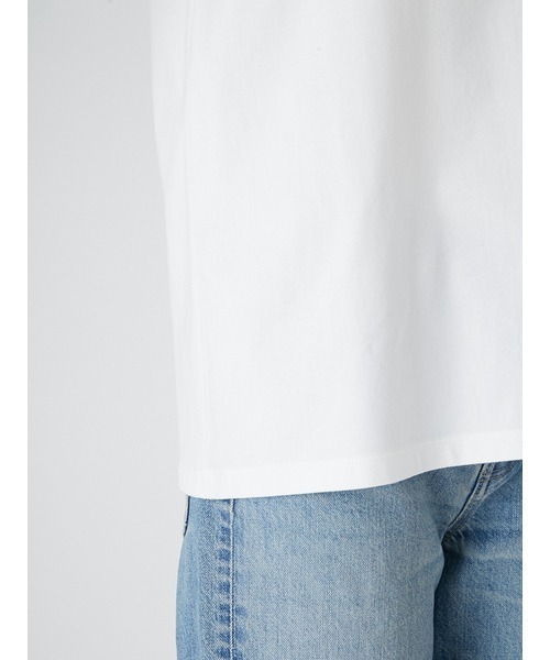 Mila Owen（ミラオーウェン）の「2サイズシルエットハイラインTシャツ【マシーンウォッシャブル】（Tシャツ/カットソー・レディース・ブルー/ホワイト/ベージュ/ライム・1/0）」の11枚目の写真