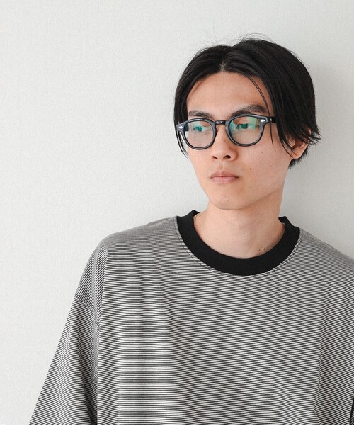 BEAMS（ビームス）の「BEAMS / マイクロ ボーダー Tシャツ（Tシャツ/カットソー・メンズ・ブルー/ブラック・L/XL/M/S）」の9枚目の写真