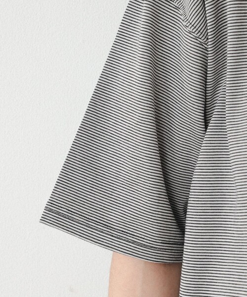 BEAMS（ビームス）の「BEAMS / マイクロ ボーダー Tシャツ（Tシャツ/カットソー・メンズ・ブルー/ブラック・L/XL/M/S）」の10枚目の写真