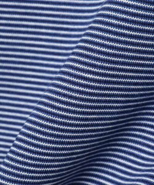 BEAMS（ビームス）の「BEAMS / マイクロ ボーダー Tシャツ（Tシャツ/カットソー・メンズ・ブルー/ブラック・L/XL/M/S）」の14枚目の写真