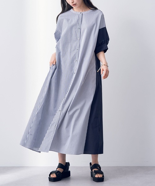 2wayロングシャツワンピース