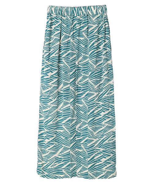 KBF（ケイビーエフ）の「KBF アフリカ柄スカート（スカート・レディース・ブルーグリーン/イエロー・FREE）」の3枚目の写真