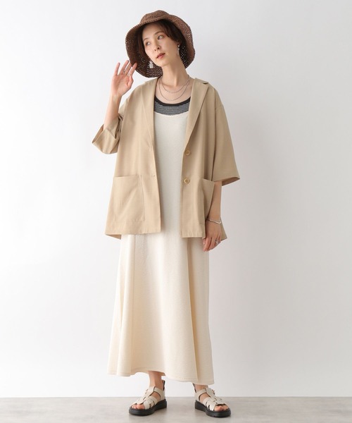 LEPSIM(レプシィム)の「フクレジャガードキャミワンピース 199308(ワンピース・レディース・ブラック/イエロー/アイボリー・FREE)」の4枚目の写真