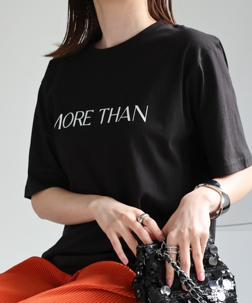 sakishimatokyo（サキシマトーキョー）の「シンプルロゴプリントTシャツ（Tシャツ/カットソー・レディース・アイボリー/ブラック/ライトブルー/ブラック系その他/ライトイエロー/ホワイト系その他2/オフホワイト/ホワイト系その他/ホワイト・FREE）」の7枚目の写真