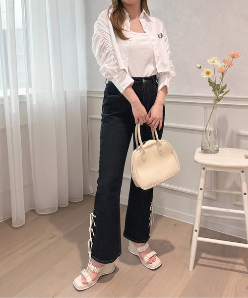 apres jour(アプレジュール)の「ドロストスリーブショートシャツ【ZOZOTOWN限定アイテム】(シャツ/ブラウス・レディース・ベビーピンク/サックスブルー/オフホワイト・フリー/X-LARGE)」の11枚目の写真