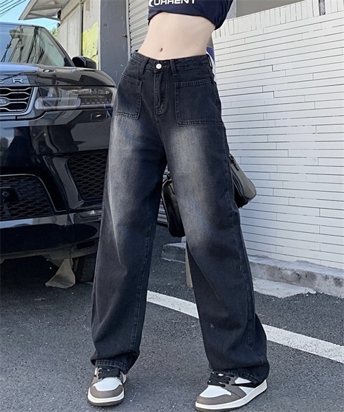 FREE STYLISTS（フリー スタイリスト）の「ヴィンテージライクワイドデニムパンツ（デニムパンツ・レディース・ネイビー/ブラック・2XL/S/M/L/XL）」の13枚目の写真